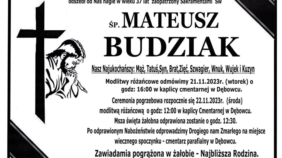 Żegnamy Mateusza Budziaka