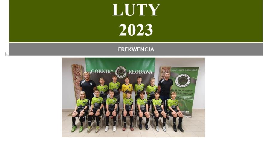 FREKWENCJA - LUTY 2023